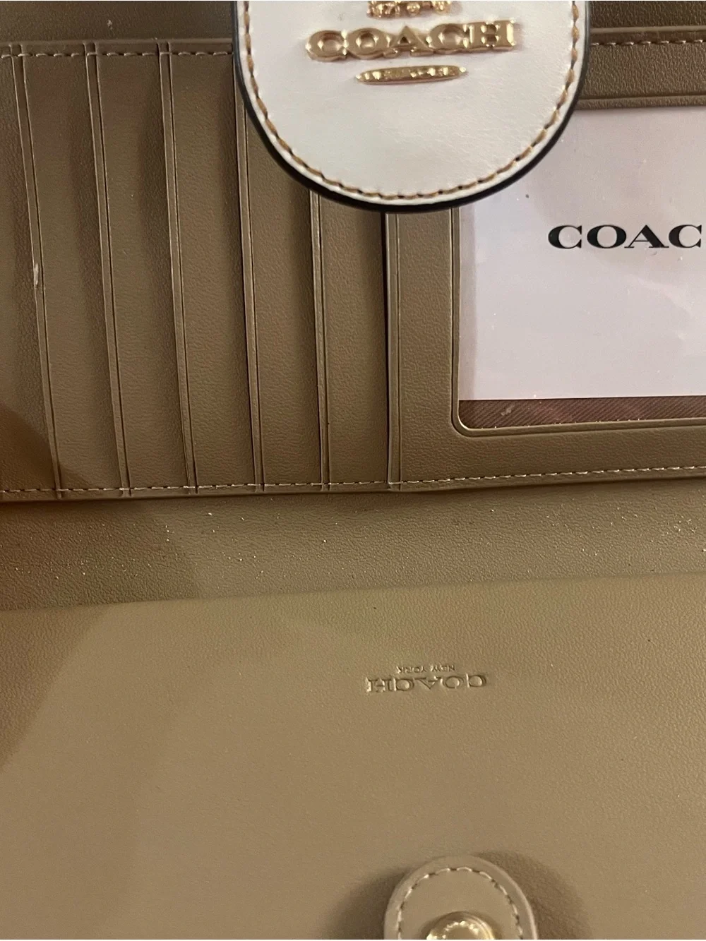 Coach White Bee Print Satchel with Matching Wallet
